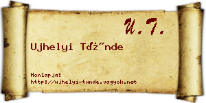 Ujhelyi Tünde névjegykártya