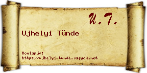 Ujhelyi Tünde névjegykártya